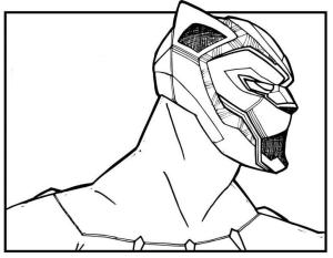 Kara Panter (Black Panther) boyama sayfası,  coloring page, Soğuk Kara Panter, 