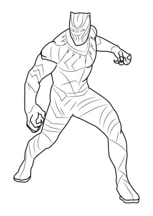 Kara Panter (Black Panther) boyama sayfası,  coloring page, Marvel Kara Panter, 