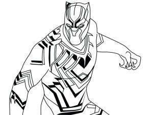 Kara Panter (Black Panther) boyama sayfası,  coloring page, Strong Black Panther, 