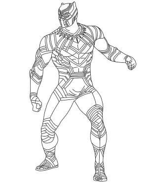 Kara Panter (Black Panther) boyama sayfası,  coloring page, Yenilmezler Kara Panter, 