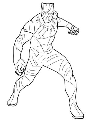 Kara Panter (Black Panther) boyama sayfası,  coloring page, Muhteşem Kara Panter’i çizin, 