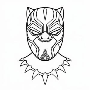 Kara Panter (Black Panther) boyama sayfası,  coloring page, Kara Panter Temel, 