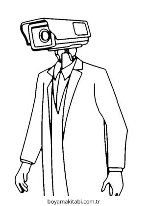 Skibidi Toilet boyama sayfası – kolay boyama, eğitici aktivite