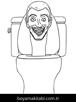 Skibidi Toilet boyama sayfası – eğlenceli etkinlik, el becerilerini geliştirir