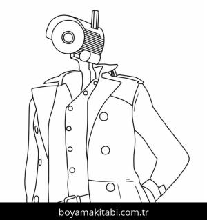 Skibidi Toilet boyama sayfası – boyama etkinliği, çocuk aktivitesi