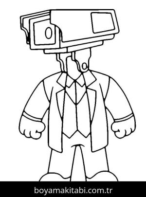 Skibidi Toilet boyama sayfası – renkli çizimler, okul öncesi