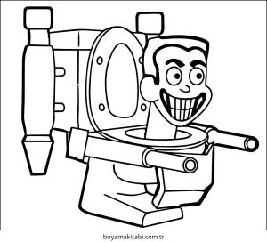 Skibidi Toilet boyama sayfası – ücretsiz yazdır, boyama etkinliği