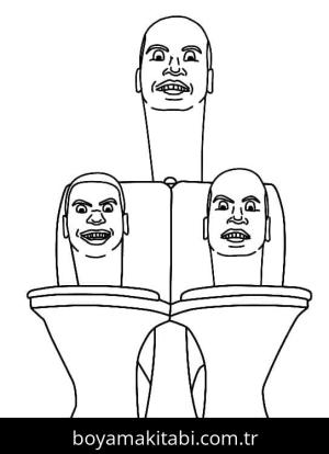 Skibidi Toilet boyama sayfası – yaratıcılığı geliştirir, keyifli zaman
