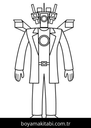 Skibidi Toilet boyama sayfası – boyama çalışması, yaratıcılığı geliştirir