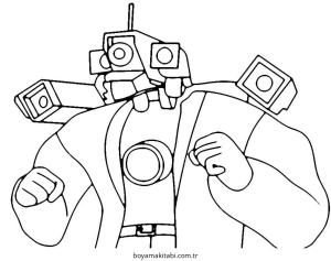 Skibidi Toilet boyama sayfası – yaratıcılığı geliştirir, keyifli zaman