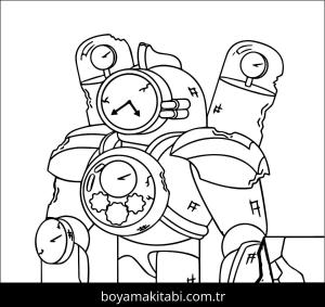 Skibidi Toilet boyama sayfası – evde etkinlik, ücretsiz yazdır