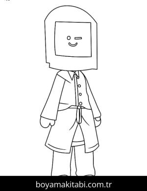 Skibidi Toilet boyama sayfası – basit çizim, kolay boyama