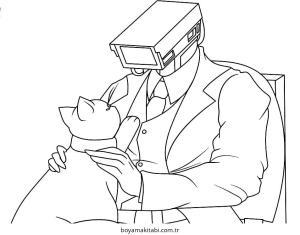 Skibidi Toilet boyama sayfası – okul öncesi, evde etkinlik