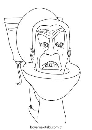 Skibidi Toilet boyama sayfası – eğitici aktivite, yaratıcılık