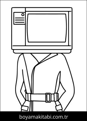 Skibidi Toilet boyama sayfası – el becerilerini geliştirir, boyama çalışması