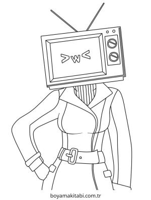 Skibidi Toilet boyama sayfası – keyifli zaman, renkli çizimler