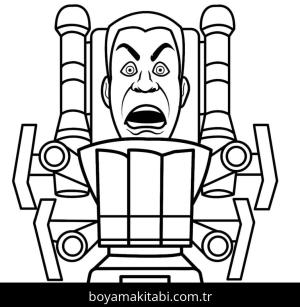 Skibidi Toilet boyama sayfası – boyama etkinliği, çocuk aktivitesi