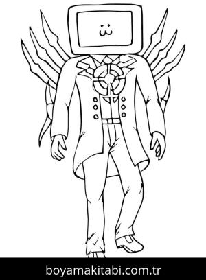 Skibidi Toilet boyama sayfası – renkli çizimler, okul öncesi