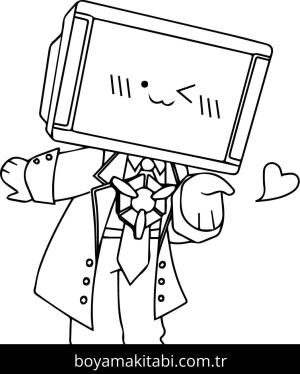 Skibidi Toilet boyama sayfası – el becerilerini geliştirir, boyama çalışması