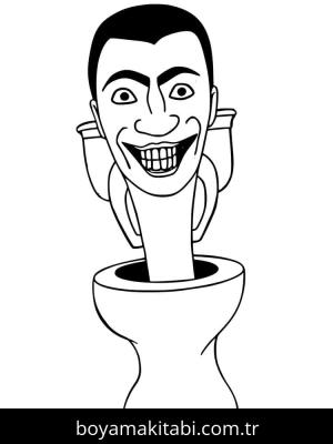 Skibidi Toilet boyama sayfası – eğitici aktivite, yaratıcılık