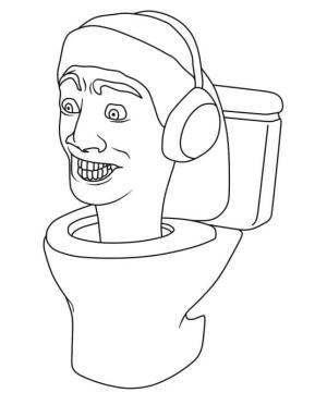 Skibidi Toilet boyama sayfası,  coloring page, Skibidi Tuvalet Ücretsiz, 