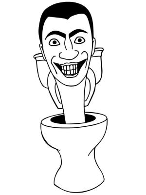 Skibidi Toilet boyama sayfası,  coloring page, Ücretsiz Skibidi Tuvalet, 