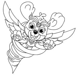 Skye Paw Patrol boyama sayfası,  coloring page, Skye Paw Patrol taslağı yazdırılabilir, 