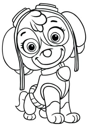 Skye Paw Patrol boyama sayfası,  coloring page, Skye Paw Patrol ücretsiz, 