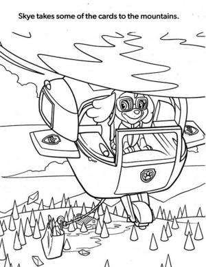 Skye Paw Patrol boyama sayfası,  coloring page, Harika Skye Paw Patrol, 