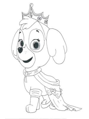 Skye Paw Patrol boyama sayfası,  coloring page, Güzel Skye Paw Patrol, 