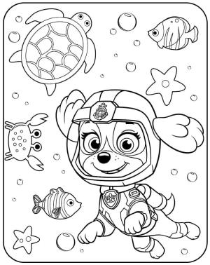 Skye Paw Patrol boyama sayfası,  coloring page, Skye Paw Patrol ücretsiz resim, 