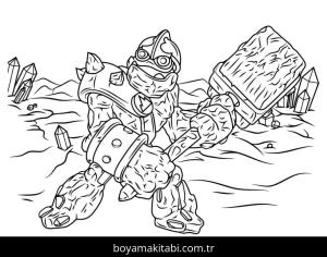 Skylanders boyama sayfası – el becerilerini geliştirir, boyama çalışması
