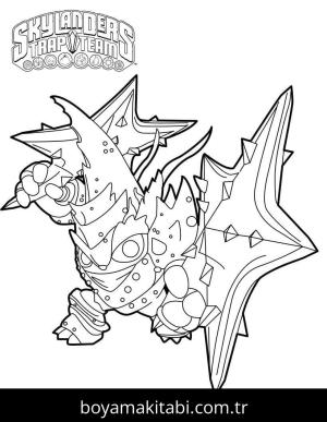 Skylanders boyama sayfası – boyama çalışması, yaratıcılığı geliştirir