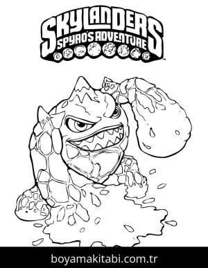 Skylanders boyama sayfası – PDF indir, sevimli karakter
