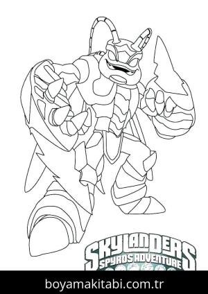 Skylanders boyama sayfası – PDF indir, sevimli karakter