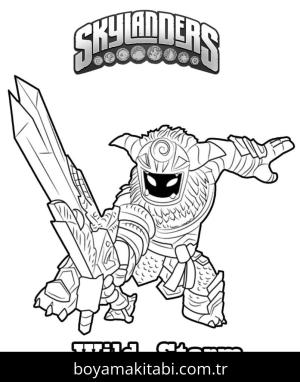 Skylanders boyama sayfası – boyama çalışması, yaratıcılığı geliştirir
