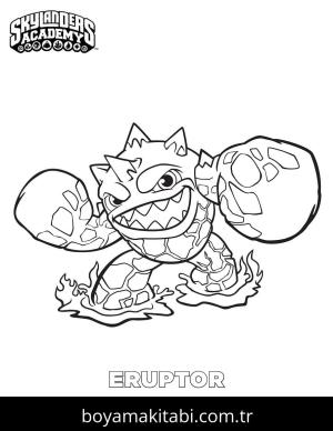 Skylanders boyama sayfası – çizgi film temalı, basit çizim