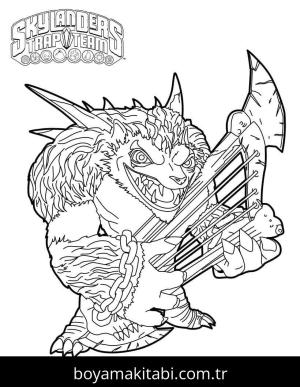 Skylanders boyama sayfası – PDF indir, sevimli karakter