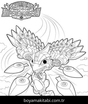 Skylanders boyama sayfası – eğlenceli etkinlik, el becerilerini geliştirir