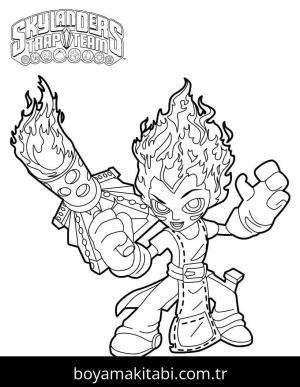 Skylanders boyama sayfası – okul öncesi, evde etkinlik