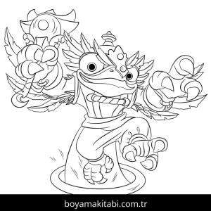 Skylanders boyama sayfası – el becerilerini geliştirir, boyama çalışması