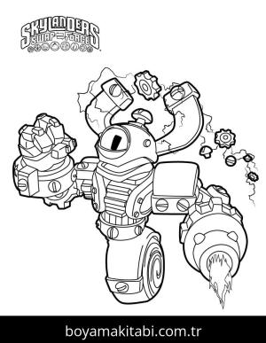 Skylanders boyama sayfası – renkli çizimler, okul öncesi