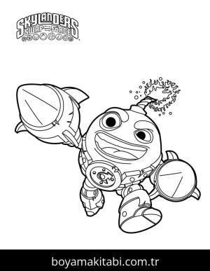 Skylanders boyama sayfası – çocuk aktivitesi, PDF indir