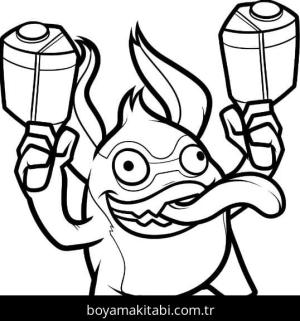Skylanders boyama sayfası – basit çizim, kolay boyama