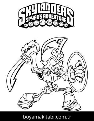 Skylanders boyama sayfası – sevimli karakter, sanatsal çalışma