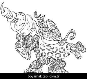 Skylanders boyama sayfası – eğlenceli etkinlik, el becerilerini geliştirir