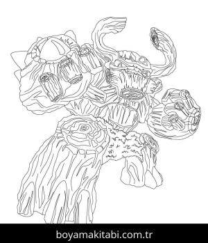 Skylanders boyama sayfası – sanatsal çalışma, çocuklar için