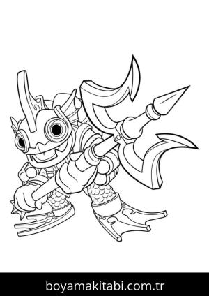 Skylanders boyama sayfası – el becerilerini geliştirir, boyama çalışması