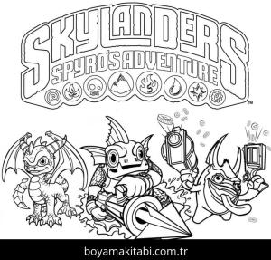 Skylanders boyama sayfası – keyifli zaman, renkli çizimler