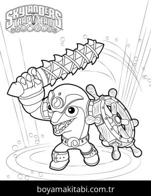 Skylanders boyama sayfası – boyama etkinliği, çocuk aktivitesi